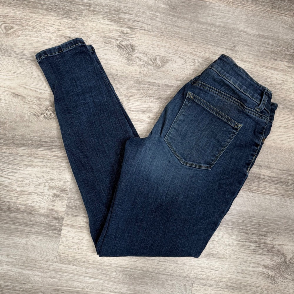 Maurices Womens Dark Wash Skinny Jeans Mid Rise‎ Stretch Denim Size M Regular